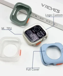 Alternative view of Bumper Soft Silicone Case For Apple Watch 10 9 8 7 6 SE 5 Anti-drop Matte Cover For iwatch 49mm 41mm 42mm 46mm 40mm 44mm 45 mm