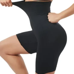 Alternative view of High Waisted Shapewear Shorts with Seamless Design for Tummy Control and Lifting