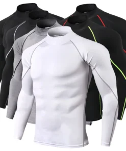 Men Sport T-shirt Quick Dry Bodybuilding Running Shirt Long Sleeve Compression Top Gym T Shirt Men Fitness Tight Rashgard