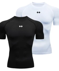Compression T Shirt Men Summer Sportswear Running T-shirt Elastic Quick Dry Sport Tops Tee Athletic Gym Workout Shirts Men
