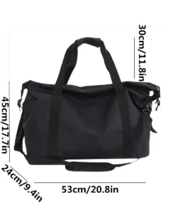 Alternative view of Handheld travel bag, large capacity sports and fitness bag, lightweight storage luggage bag, one shoulder crossbody travel bag