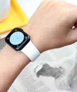 Alternative view of Silicone Band For Apple Watch strap 44mm 45mm 40mm 41mm 42-38mm 45 mm sport bracelet iwatch series 8 7 6 5 4 3 SE 9 Ultra 2 49mm