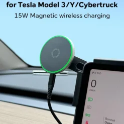 Alternative view of Car Phone Mount Holder with Magnetic Design and 15W Charger for Tesla Model Y and Model 3
