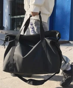 Handheld travel bag, large capacity sports and fitness bag, lightweight storage luggage bag, one shoulder crossbody travel bag