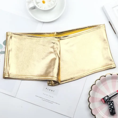 Alternative view of Top Selling Soft Intimates & Sleep Fashion Briefs Lingerie Underwear for Women Thongs Boxer Panties PVC Leather Look