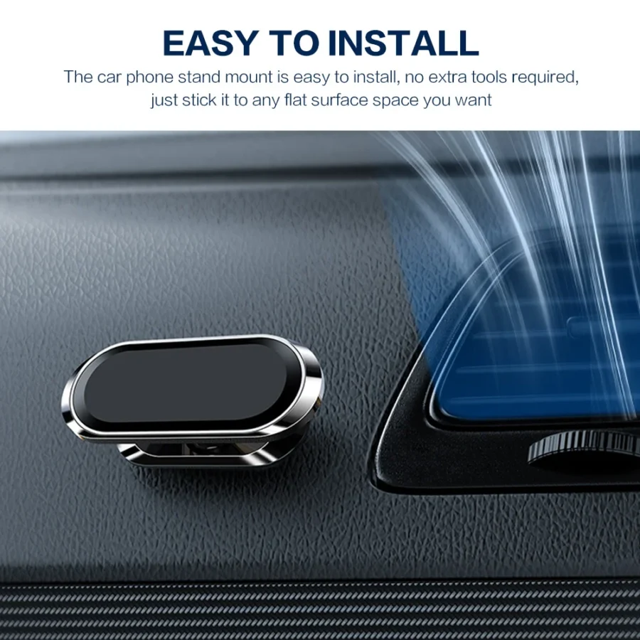 STONEGO Metal Magnetic Phone Holder 360 rotating Car Phone Holder Stand Zinc Alloy Magnet Car Support Mount cellphone holder - Image 4