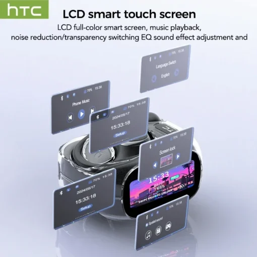 Bluetooth Earphones with AI Translator and LCD Screen for Clear Audio Enjoyment - Image 3