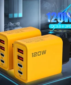 4 Ports USB C PD Charger Quick Charge 3.0 Type C USB Phone Chargers Fast Charging Adapter For iPhone 15 14 Samsung Xiaomi Huawei