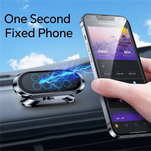 360-Degree Rotating Car Phone Holder with Magnetic Mount for Smartphones - Image 4