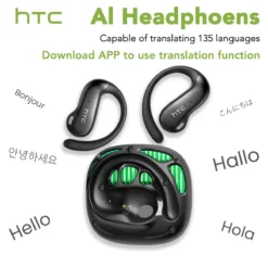 Bluetooth Earphones with AI Translator and High-definition Mic for Sports Use
