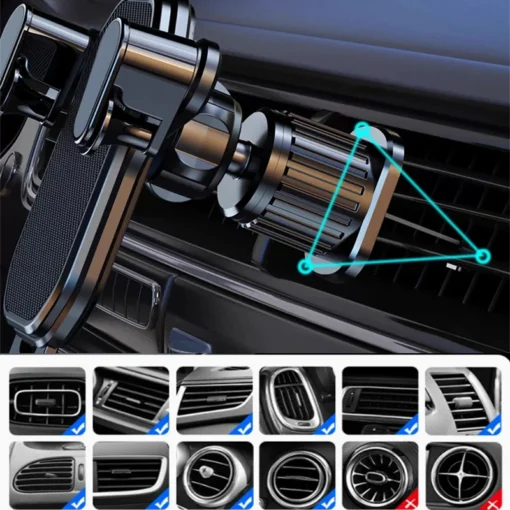 Gravity Car Phone Holder with Secure Gravity Design for 4.7-7 inch Smartphones - Image 6