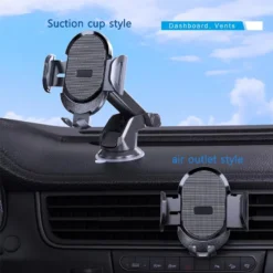 Alternative view of Universal Car Phone Holder with Suction for Windshield and Dashboard Use