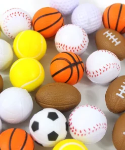 Alternative view of 6PCS 2023 Mini Toy 4cm Basketball Soccer Stress Ball Jump Ball Decompression Ball PU Grip Ball Outdoor Sports Boy Kids Toys Gift