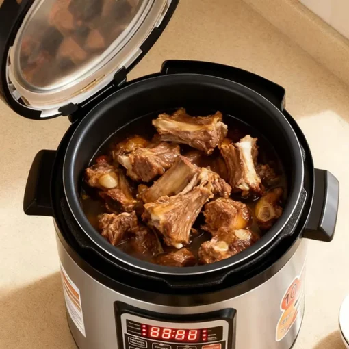 Electric Pressure Cooker with Multi-Function Settings and 8L Capacity for Home Cooking - Image 4
