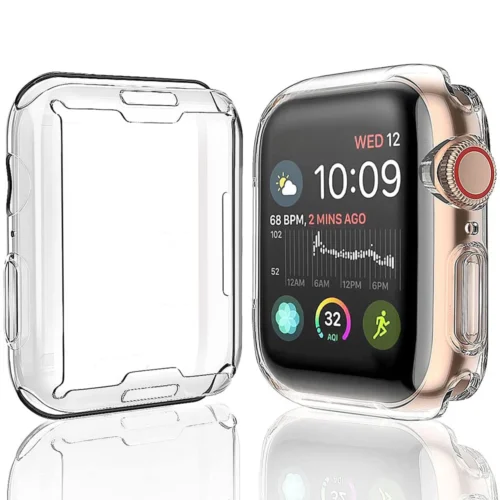 Alternative view of Clear Case For Apple Watch 45mm 41mm 44mm 40mm 46mm 42mm Screen Protector Full Cover TPU Bumper iWatch Series 10 9 8 7 SE 6 5 4