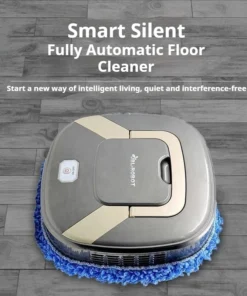 Smart Mopping Robot, Auto - Rotating Wet & Dry Mop, Hidden Handle & Low - Noise, Home/Pet/Lazy Cleaning Helper Electric Mop